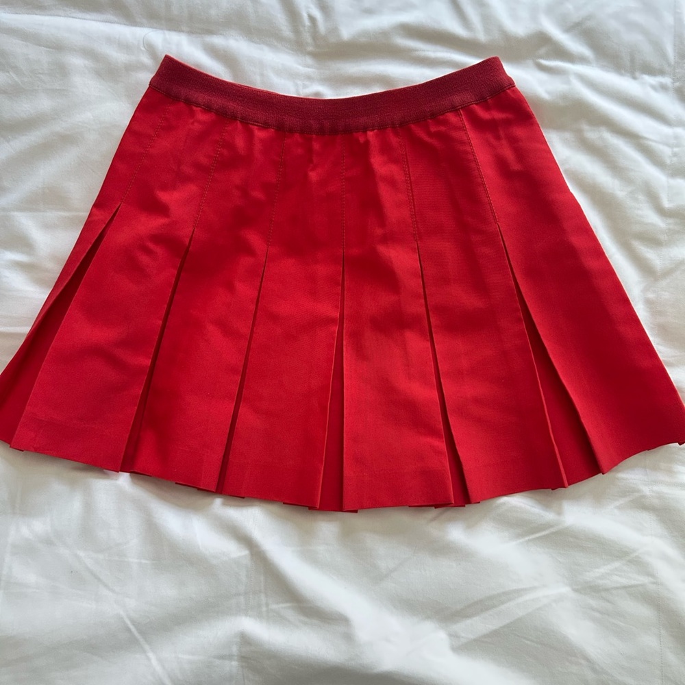 Vintage Lily’s of Beverly Hills Women’s Red Pleated Tennis Skirt Size 8 USA